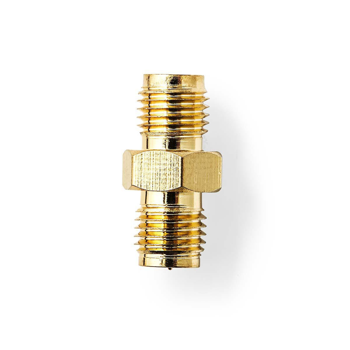 SMA Adapter | SMA Female Reverse Polarity | SMA Female | Gold Plated | 50 Ohm | Straight | Copper | Gold | 2 pcs. | Envelope