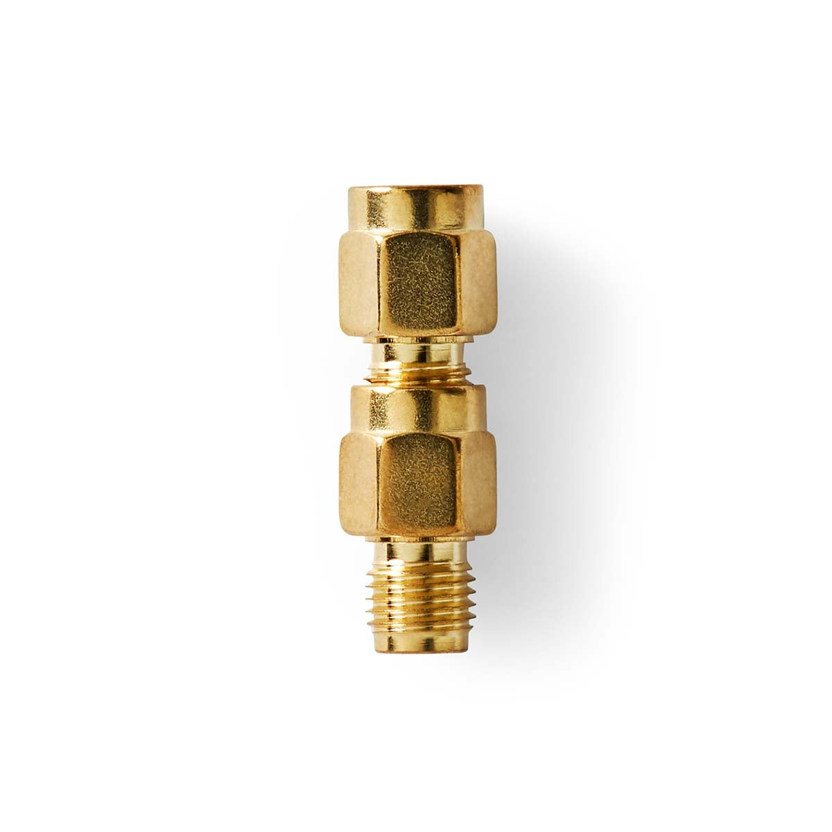 SMA Adapter | SMA Male Reverse Polarity | SMA Female | Gold Plated | 50 Ohm | Straight | Copper | Gold | 2 pcs. | Box