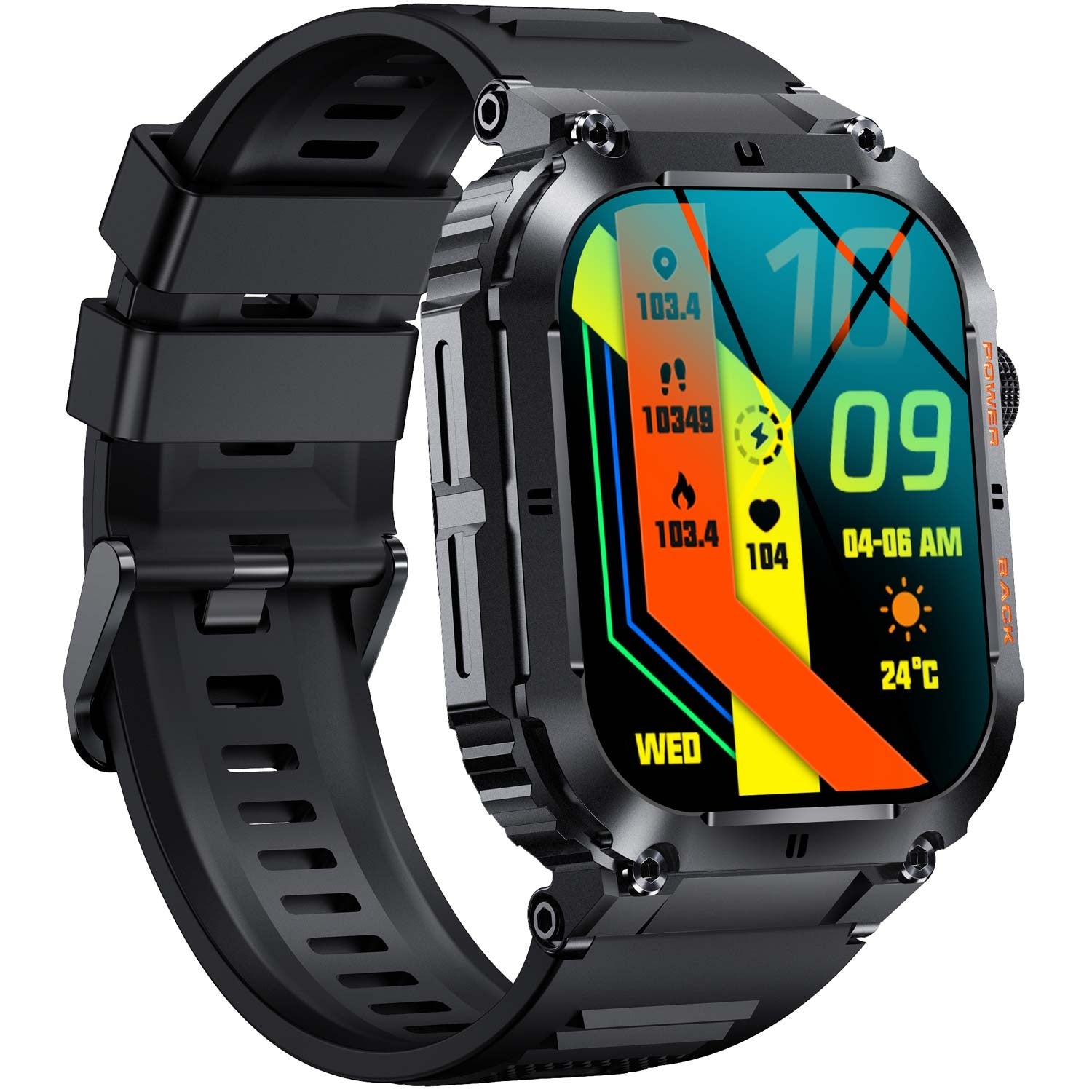 SWC-191B Bluetooth SmartWatch with heart rate, blood pressure and blood oxygen sensor & call function