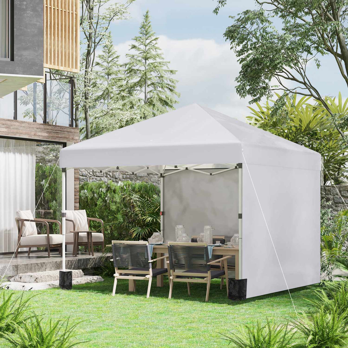 Sandbag, Garden Pavilion, Steel, White