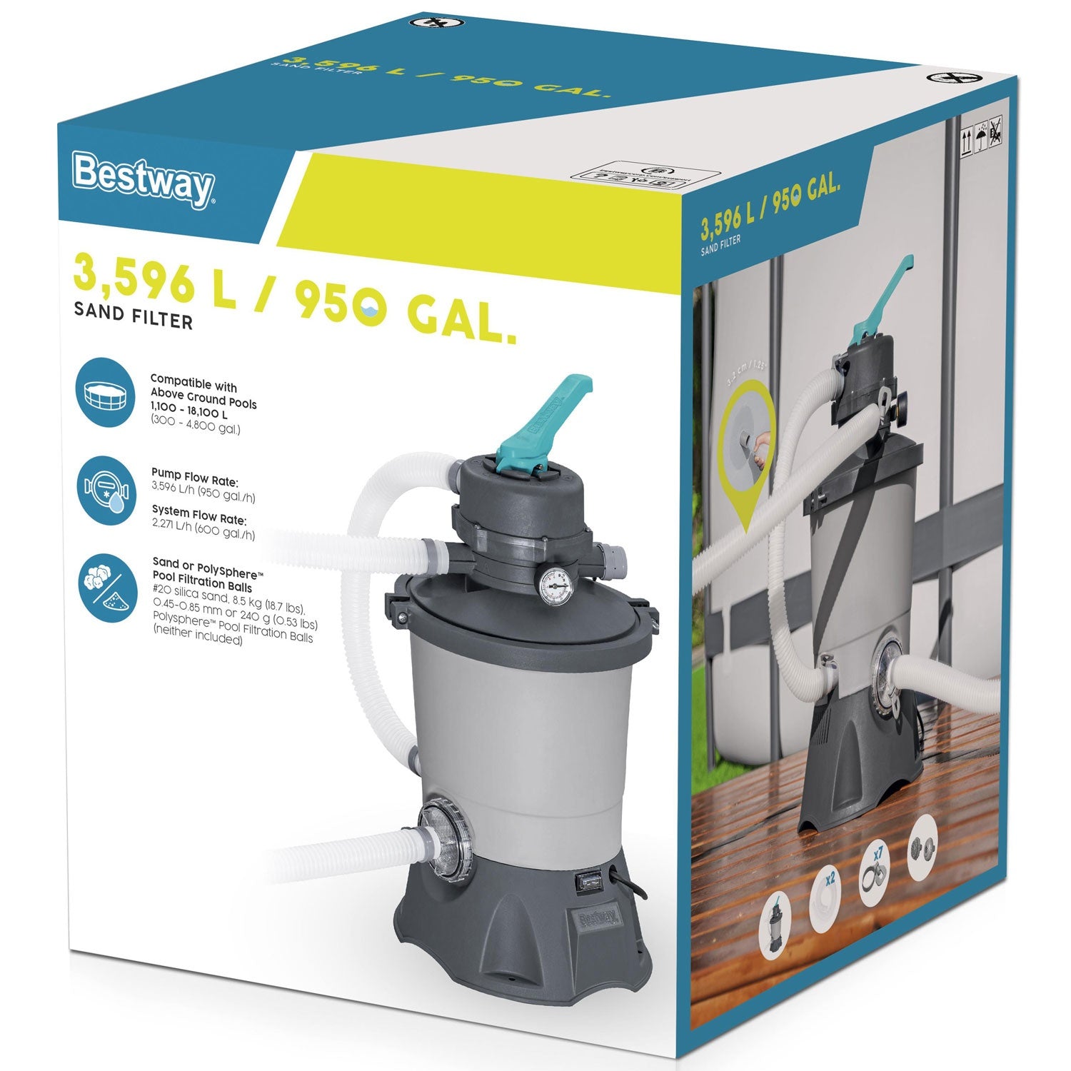 Sand filter pump 3596l/h