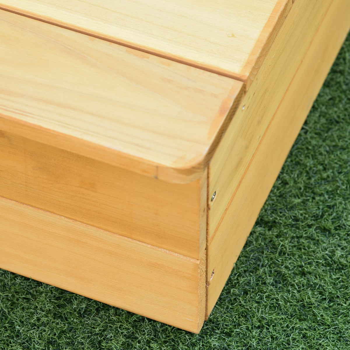 Sandpit Wooden Dustproof Roof 2 Storage Boxes 3-6 Years 125X121X17.5Cm