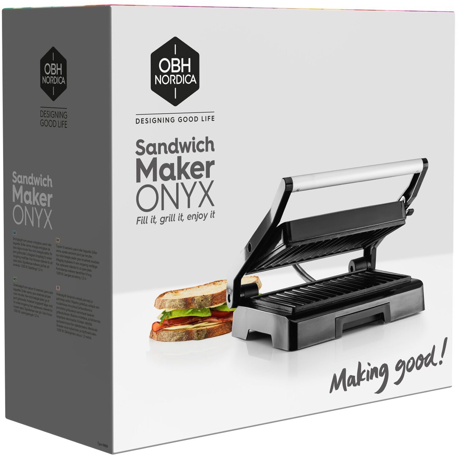Sandwich grill Onyx Panini 1000 W 6889
