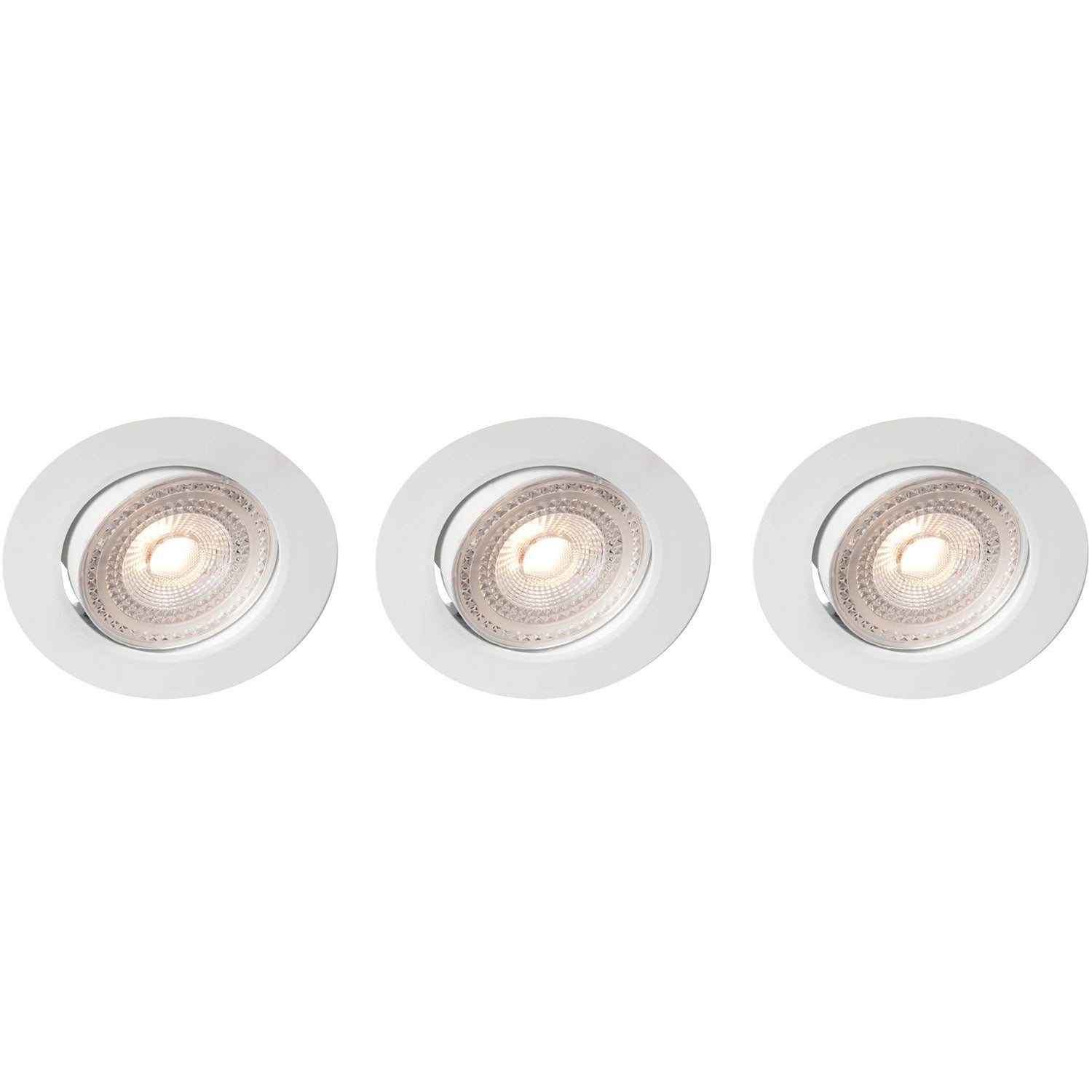 Sara 230V Dimmable downlight spotlight 3000K 400lm IP44 3-pack White