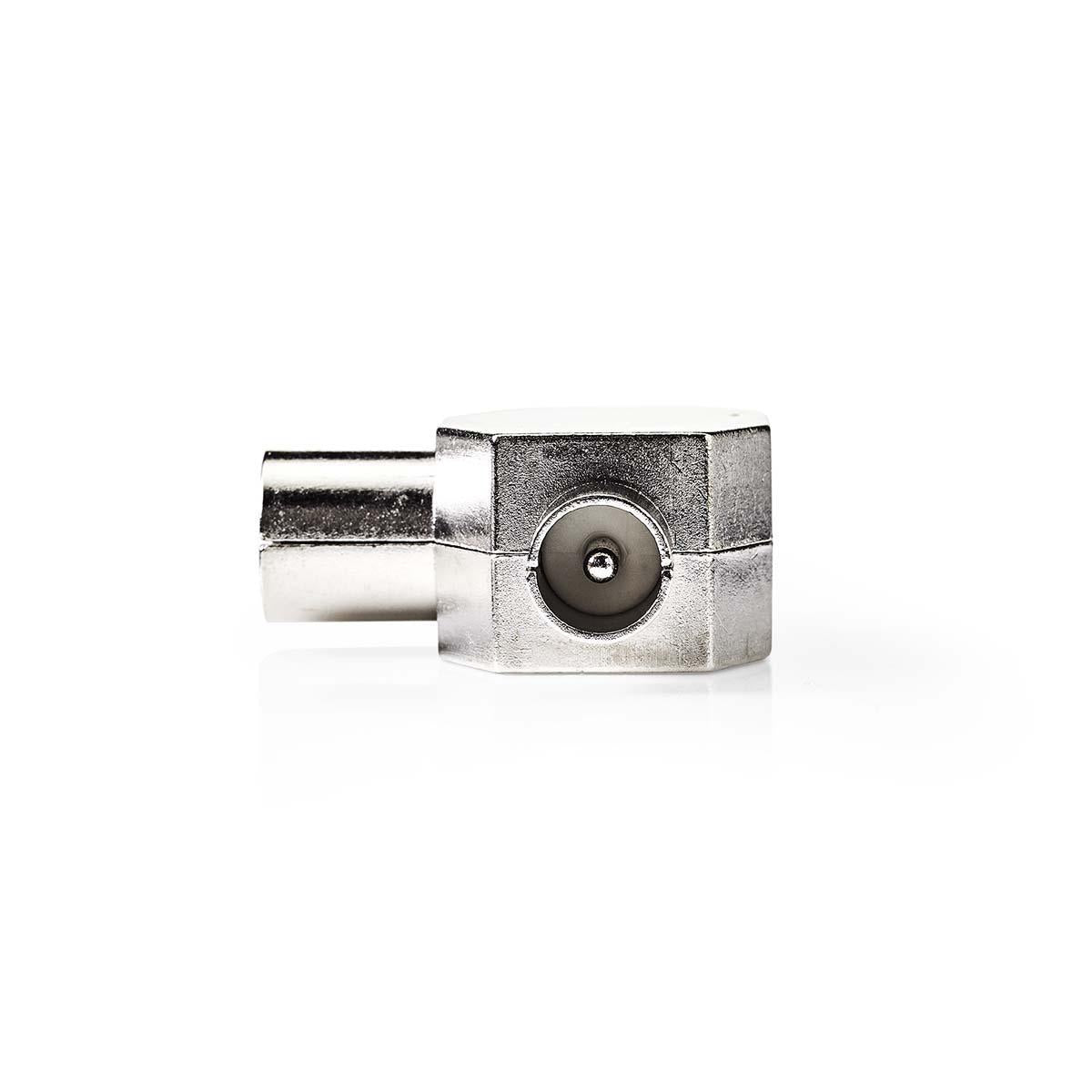 Satellite & Antenna Adapter | 2x Coax Male | IEC (Coax) Female | Nickel Plated | 75 Ohm | T-Splitter | Metal | Silver | 1 pc. | Envelope