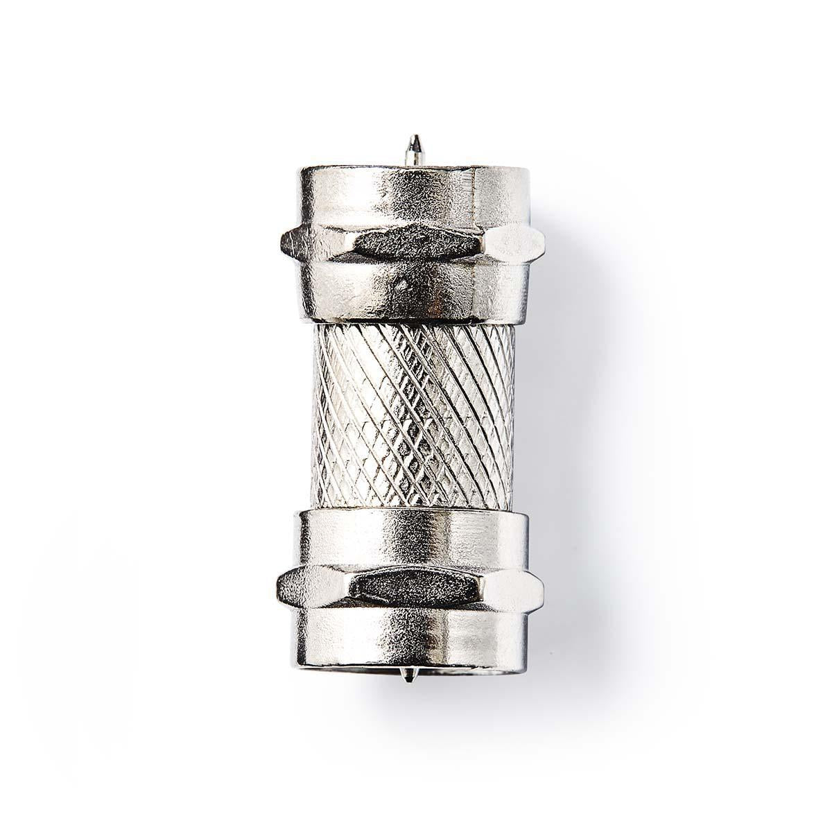 Satellite & Antenna Adapter | F Female | F Female | Nickel Plated | 75 Ohm | Straight | Metal | Silver | 10 pieces. | Envelope