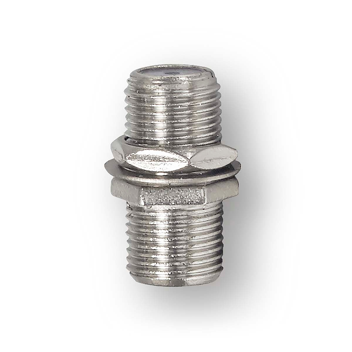 Satellite & Antenna Adapter | F Female | F Female | Nickel Plated | 75 Ohm | Straight | Metal | Silver | 1 pc. | Box