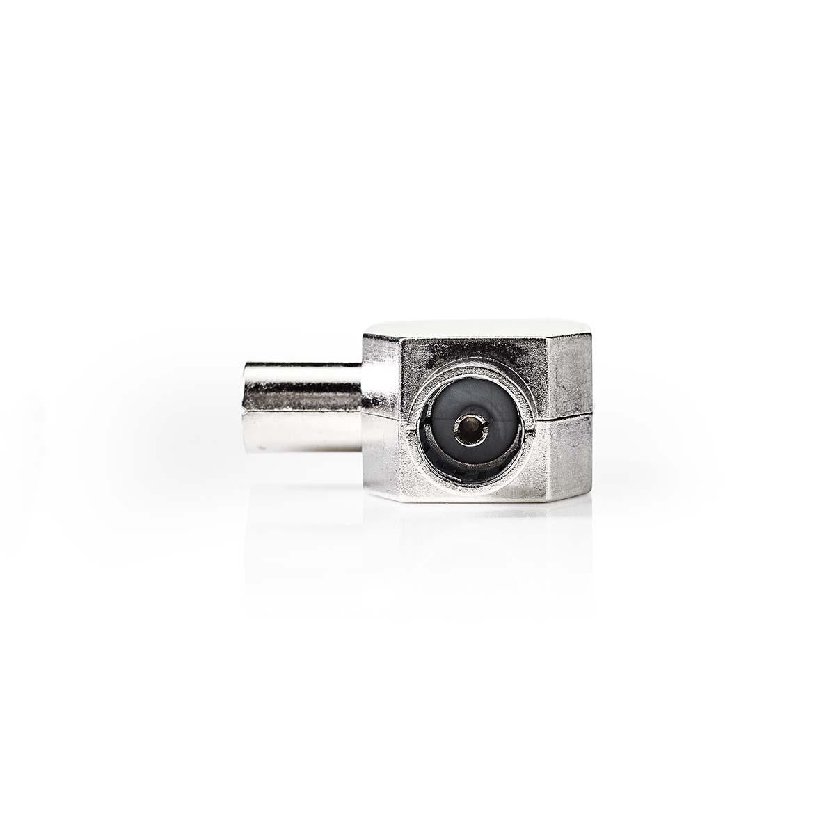 Satellite & Antenna Adapter | IEC (Coax) Male | 2x Coax Female | Nickel Plated | 75 Ohm | T-Splitter | Metal | Silver | 1 pc. | Envelope