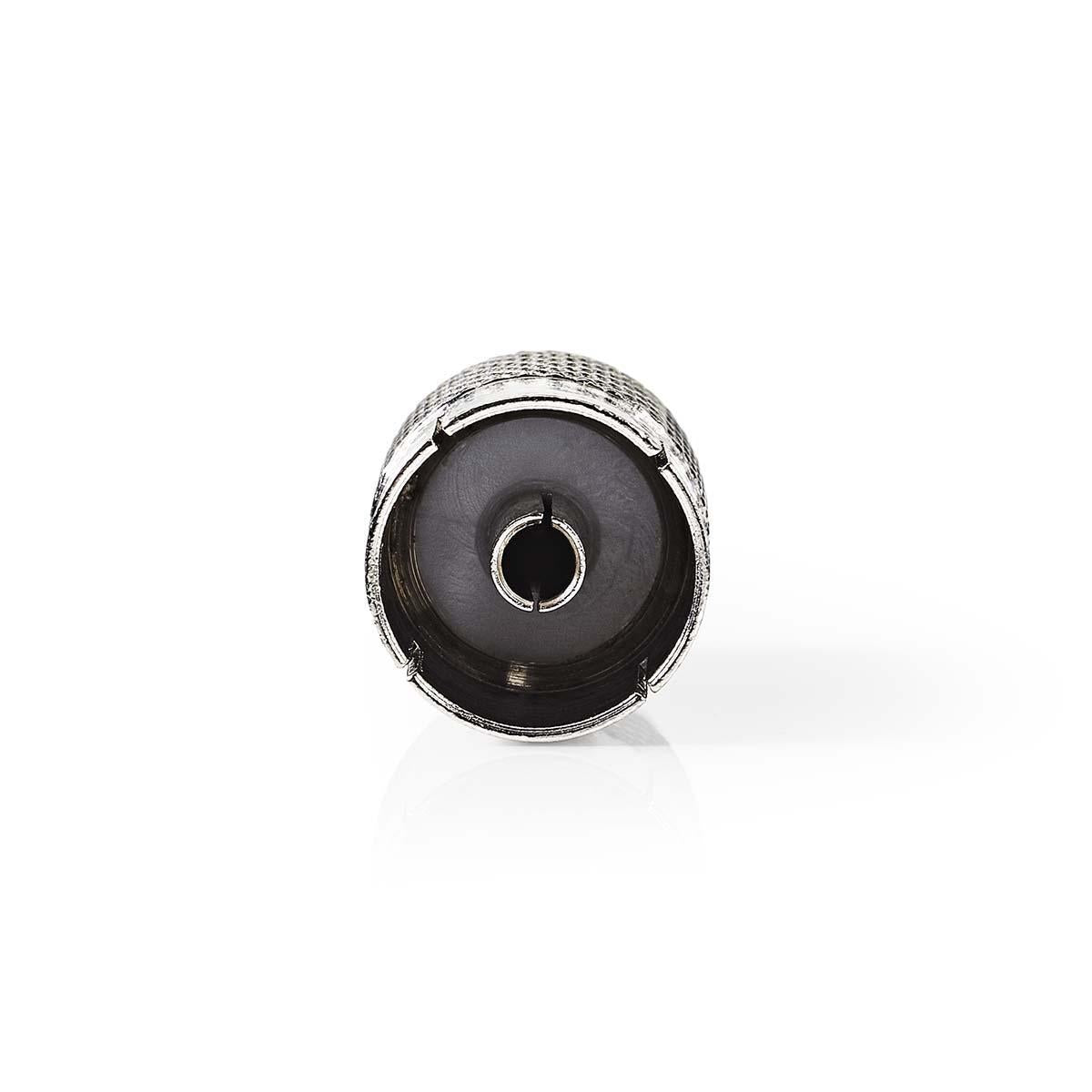 Satellite & Antenna Adapter | IEC (Coax) Male | IEC (Coax) Female | Nickel Plated | 75 Ohm | Straight | Metal | Silver | 1 pc. | Envelope