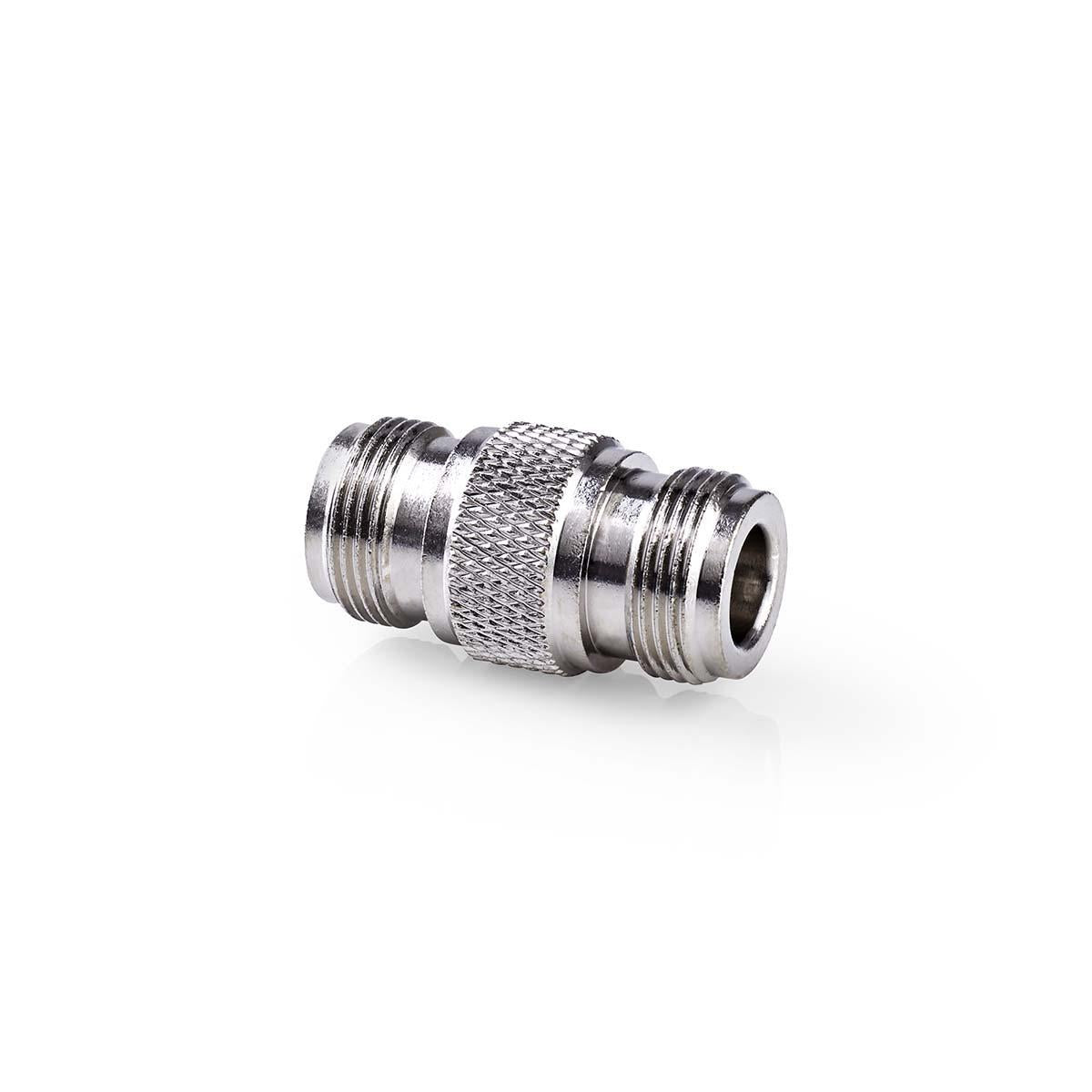 Satellite & Antenna Adapter | N Female | N Female | Nickel Plated | 75 Ohm | Straight | Metal | Silver | 10 pieces. | Envelope