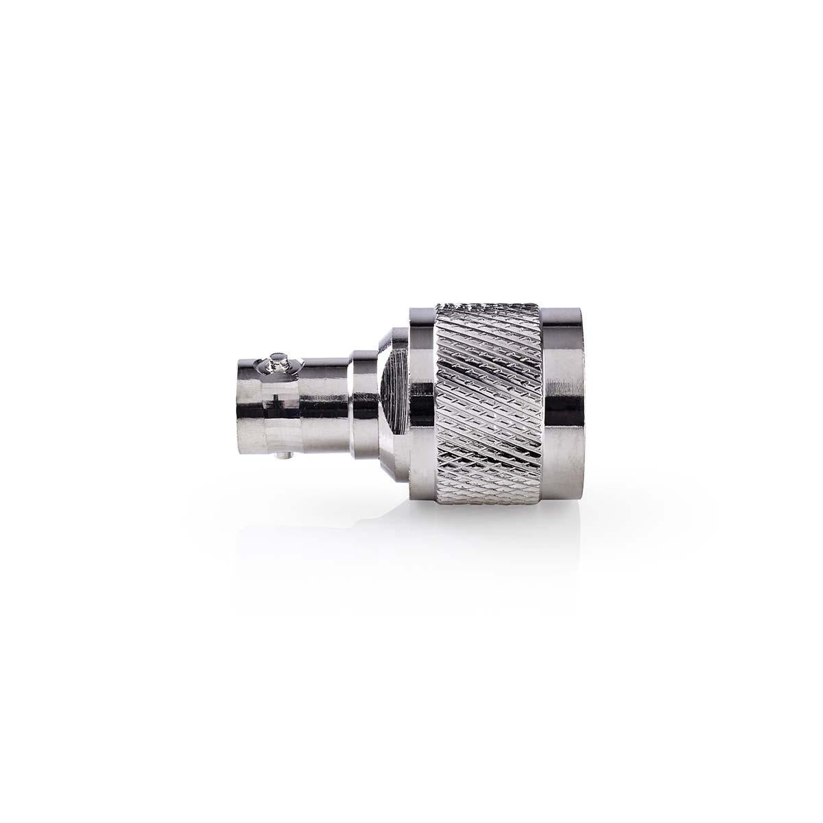 Satellite & Antenna Adapter | N Male | BNC Female | Nickel Plated | 50 Ohm | Straight | Metal | Silver | 10 pieces. | Envelope
