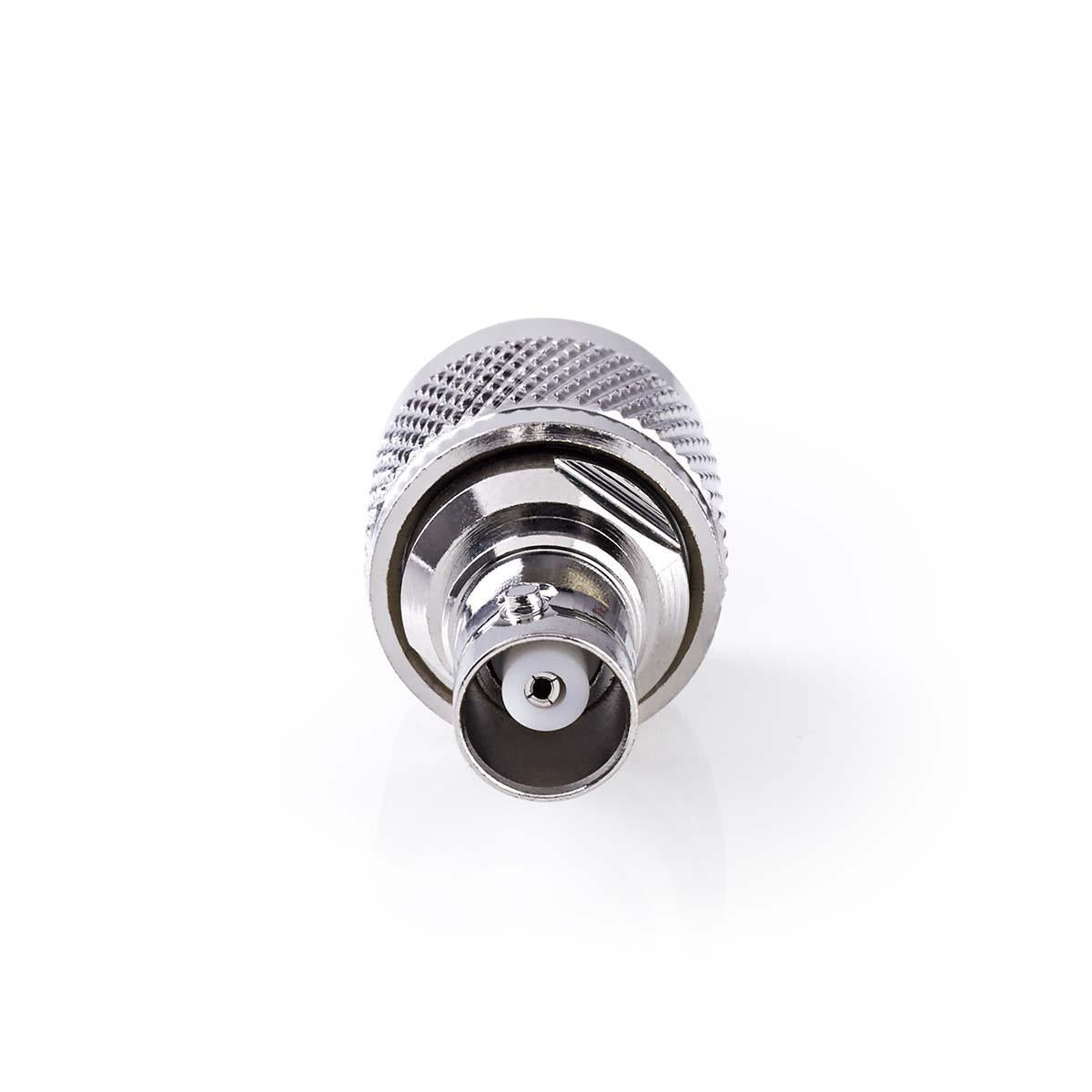 Satellite & Antenna Adapter | N Male | BNC Female | Nickel Plated | 50 Ohm | Straight | Metal | Silver | 10 pieces. | Envelope