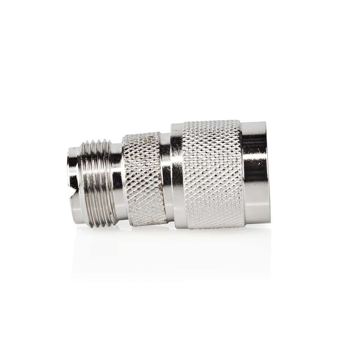 Satellite & Antenna Adapter | N Male | PL259 Female | Nickel Plated | 75 Ohm | Straight | Metal | Silver | 10 pieces. | Envelope