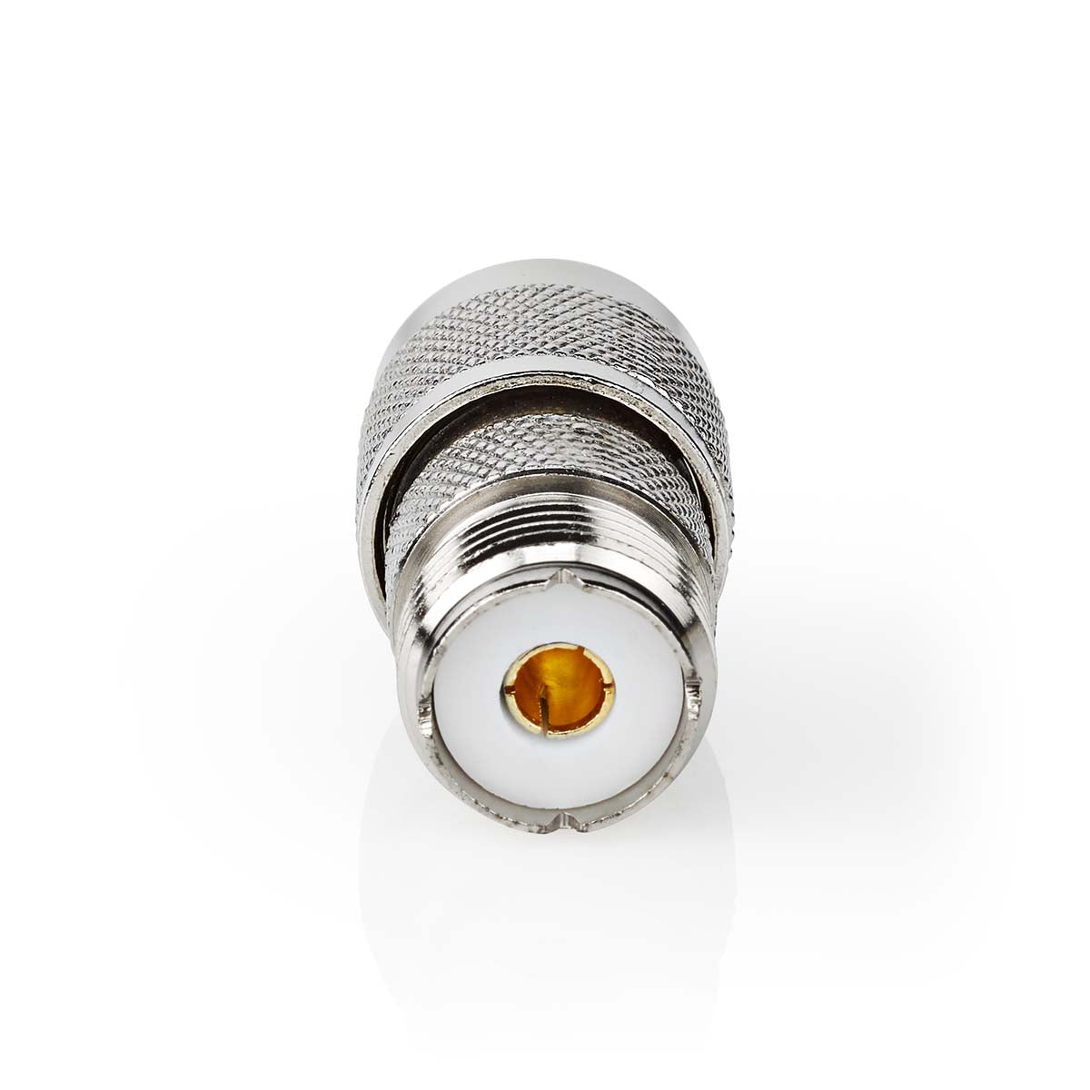 Satellite & Antenna Adapter | N Male | PL259 Female | Nickel Plated | 75 Ohm | Straight | Metal | Silver | 10 pieces. | Envelope
