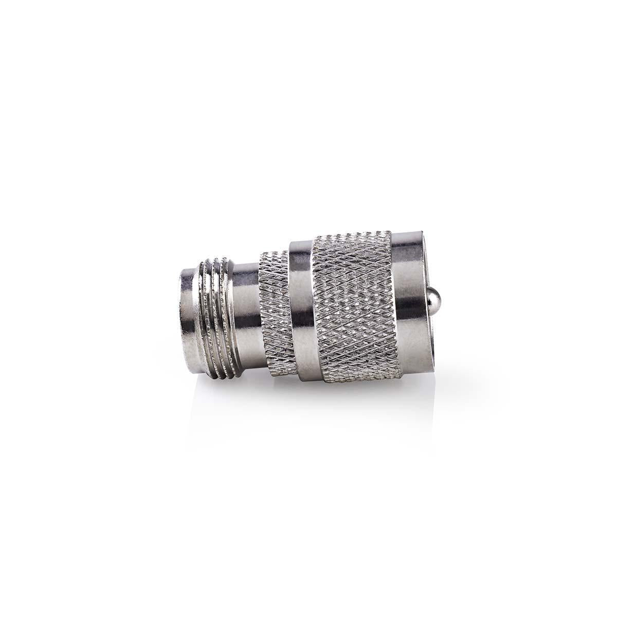 Satellite & Antenna Adapter | PL259 Male | N Female | Nickel Plated | 75 Ohm | Straight | Metal | Silver | 10 pieces. | Envelope