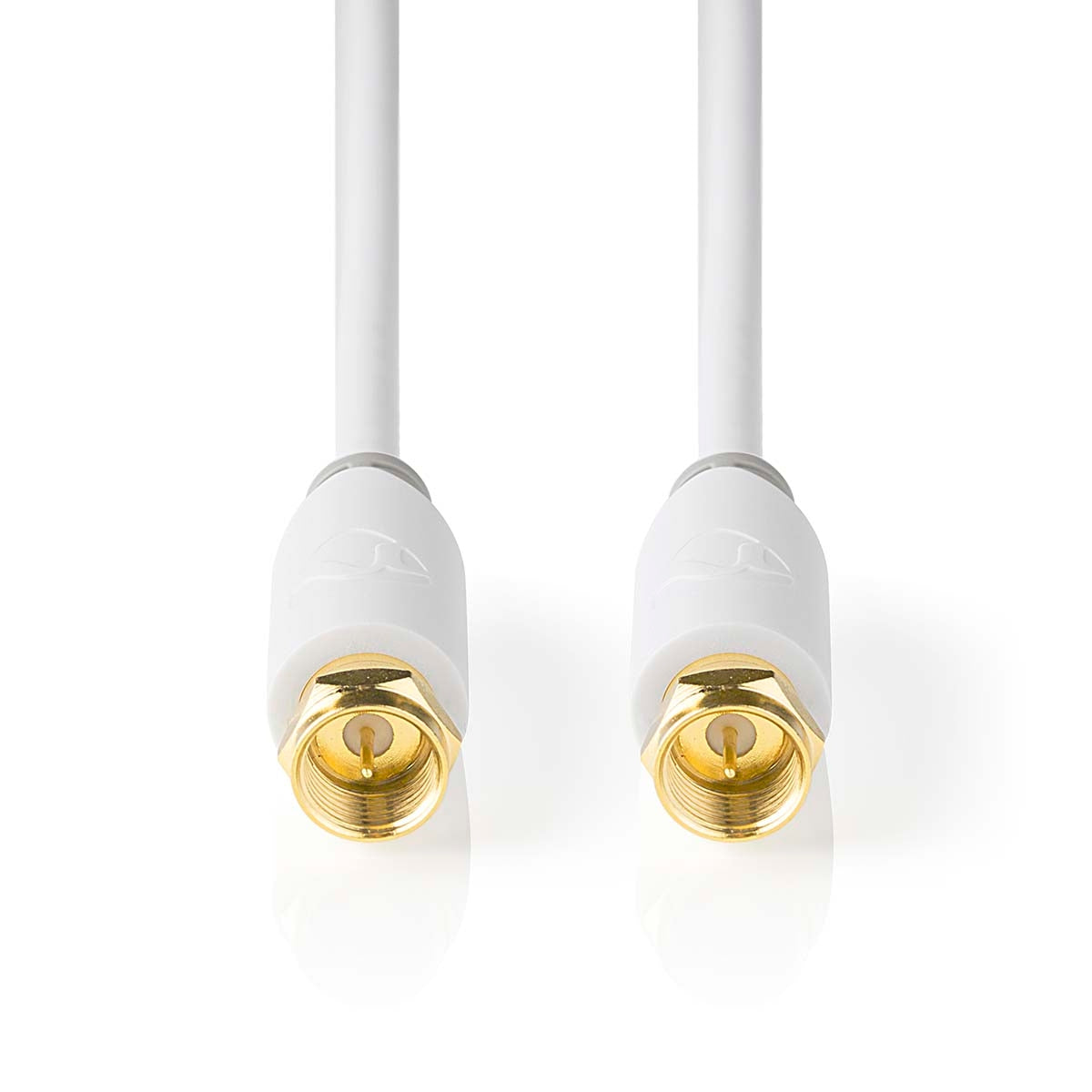 Satellite & Antenna cable | F Male | F Male | Gold Plated | 75 Ohm | Single shell protection | 2.00 m | Round | PVC | White | Box