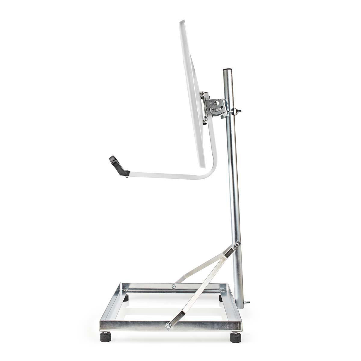 Satellite Balcony mount | Mast length: 1.00 m | Maximum counter size: 90.0 cm | Bottom plate size: 1 x 50 x 50 cm | Steel | Silver