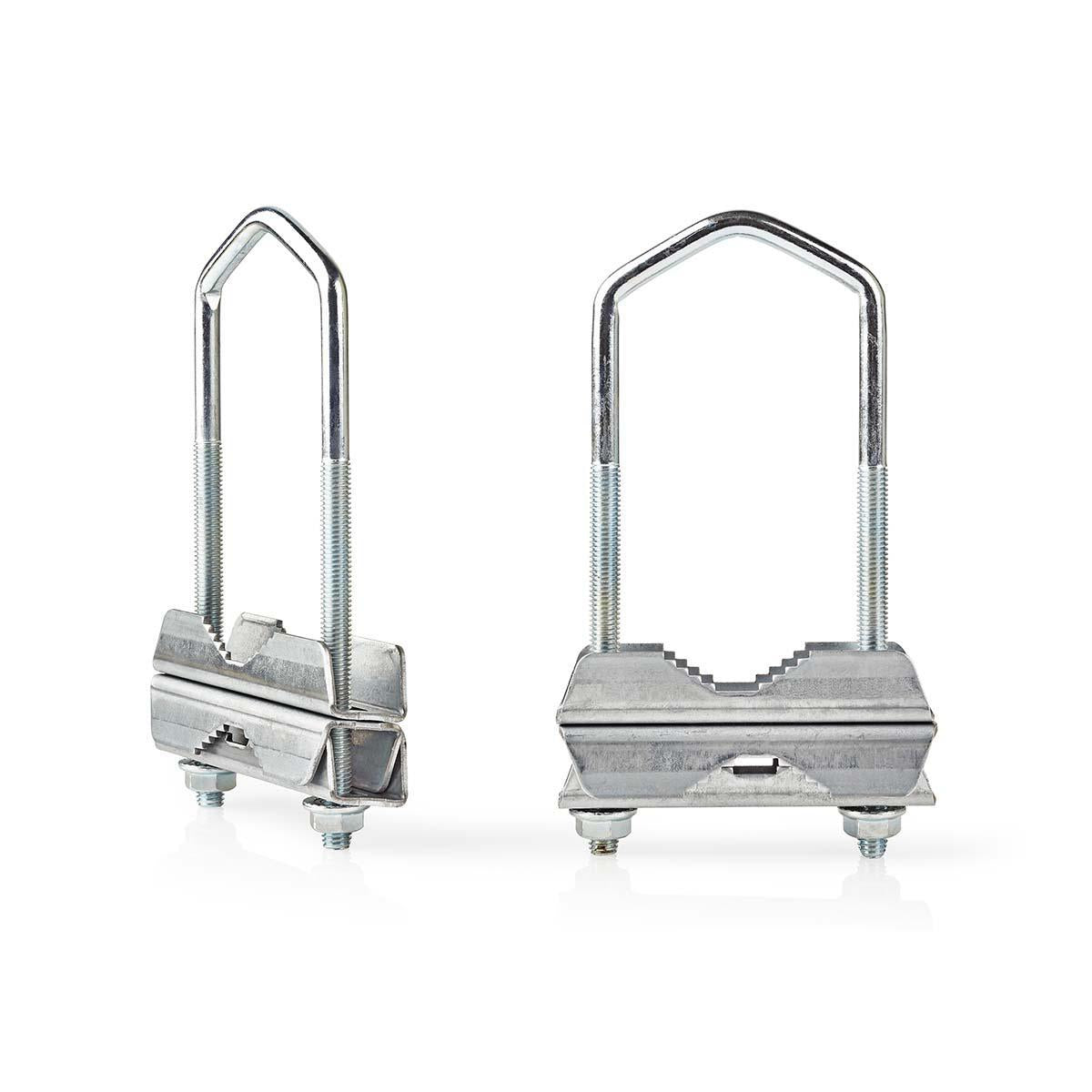 Satellite Mast clamp | Diameter range: 40 - 60 mm | Steel | Silver