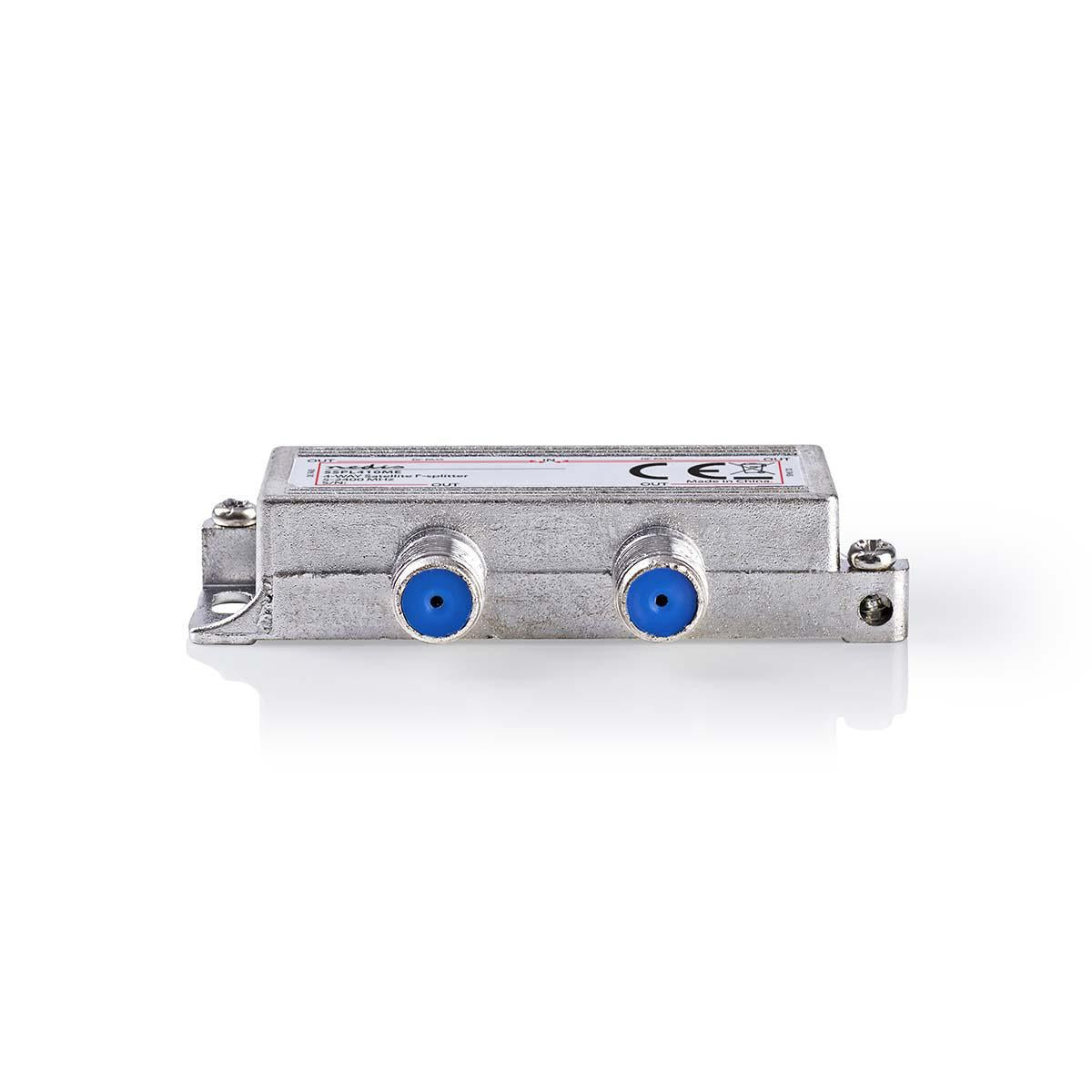 Satellite Splitter | 5 - 2400 MHz | 11.5 dB| Number of inputs: 1 | Number of outputs: 4 | Impedance: 75 Ohm | Zinc | Silver