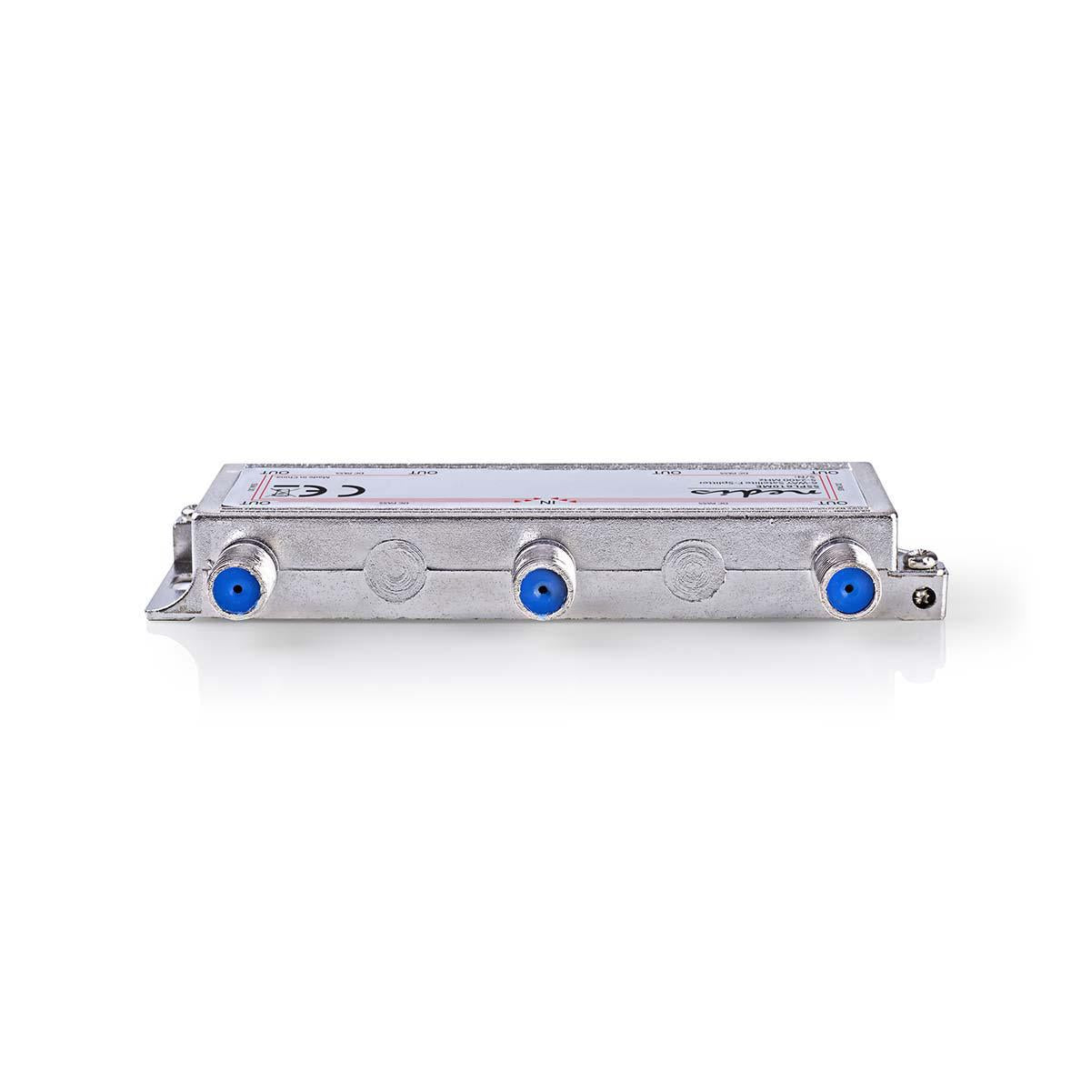 Satellite Splitter | 5 - 2400 MHz | 17.0 dB | Number of inputs: 1 | Number of outputs: 6 | Impedance: 75 Ohm | Zinc | Silver
