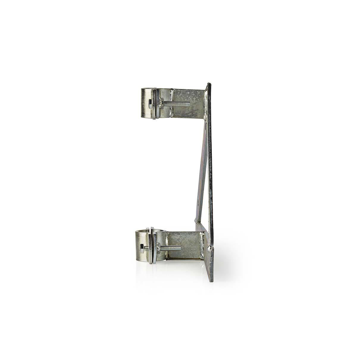 Satellite wall mount | Distance to wall: 90 mm | Diameter clamp: 32-42 mm | Steel | Silver