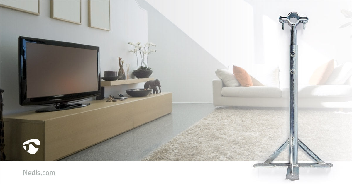 Satellite wall mount | Minimum wall distance: 550 mm | Maximum wall distance: 950 mm | Distance to wall: 0.00 mm | Diameter clamp: 32 - 42 mm | Steel | Silver