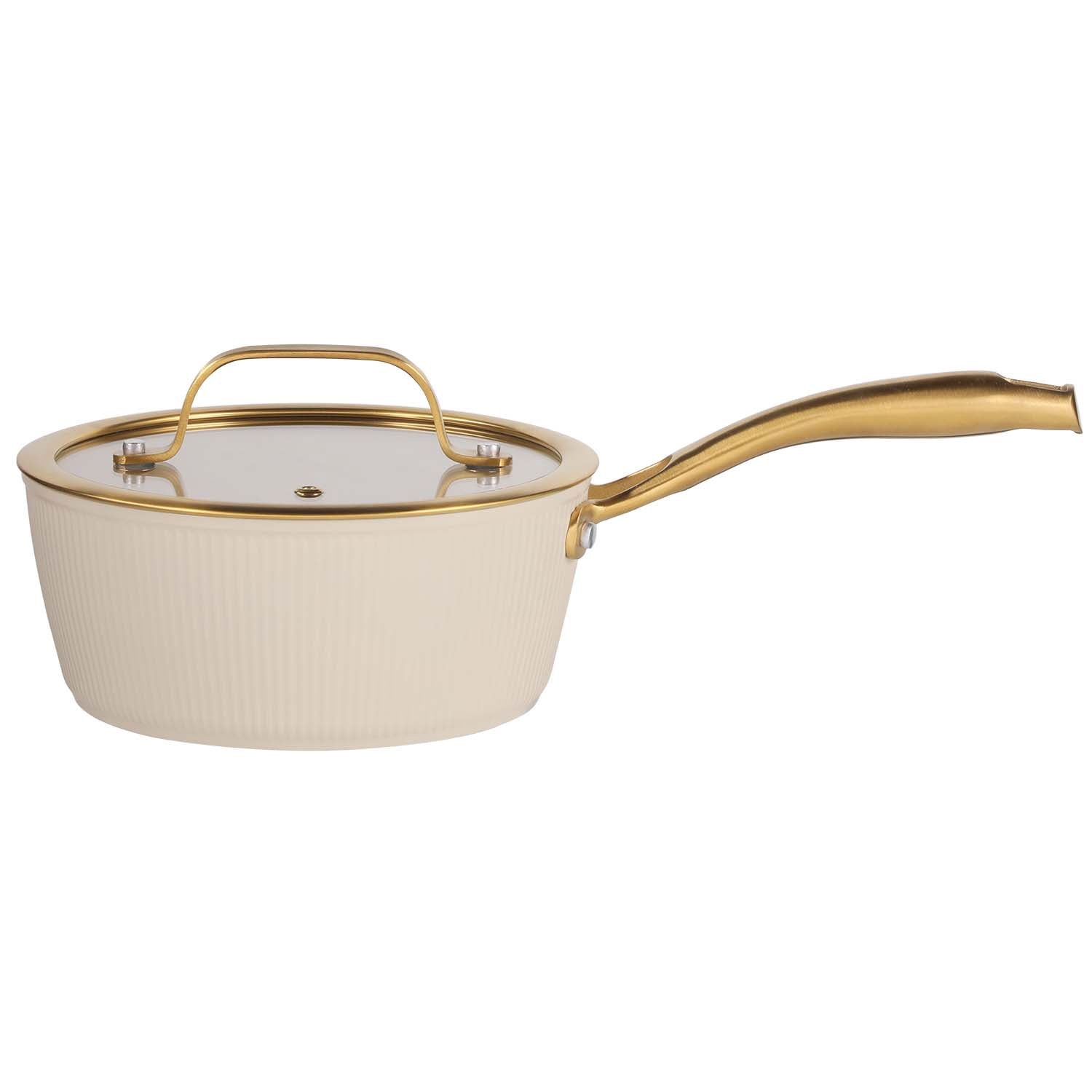 Saucepan with Glass Lid, 18 cm, 1.6 L, Recycled Aluminum