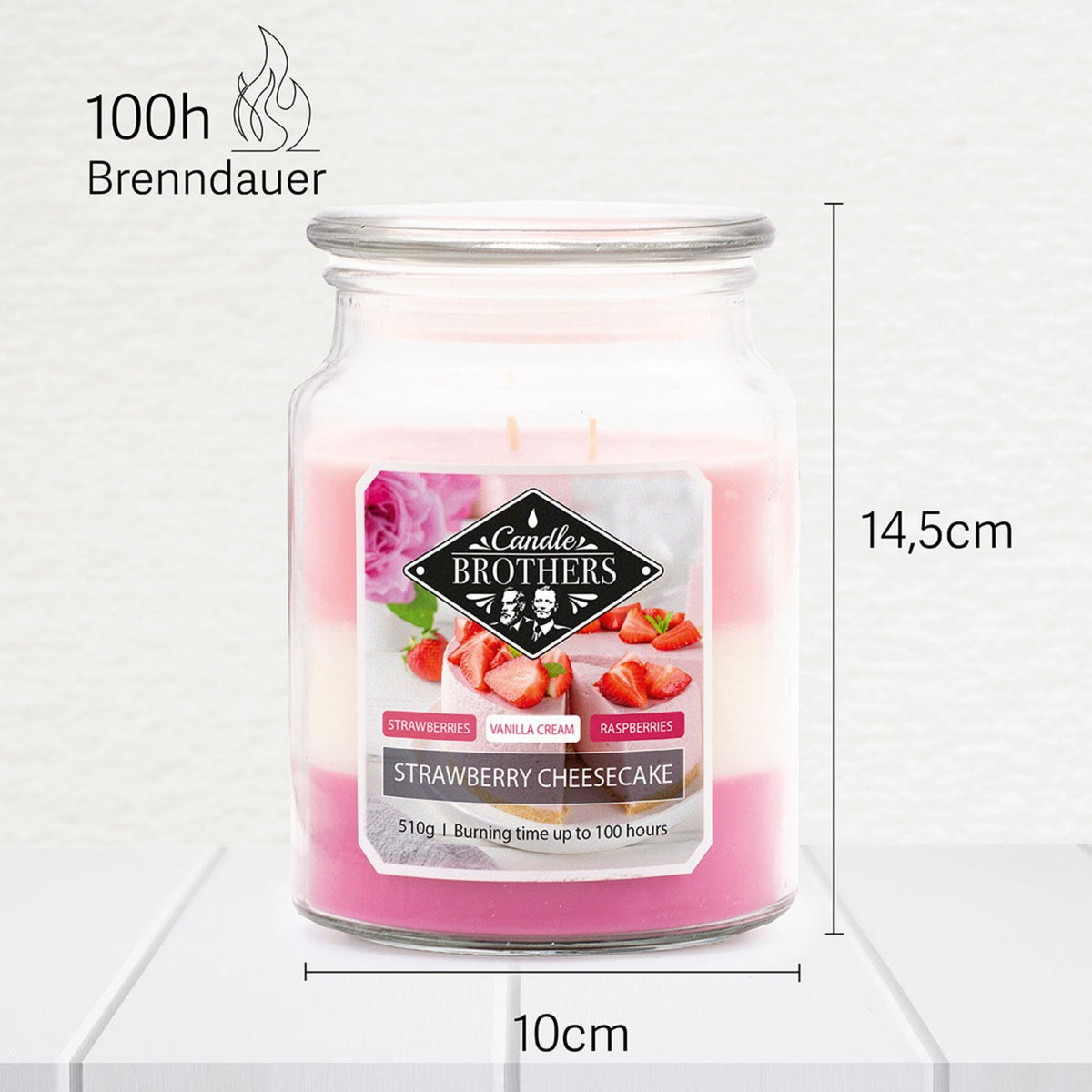 Scented Candle, Glass Jar, Dual Cotton Wicks