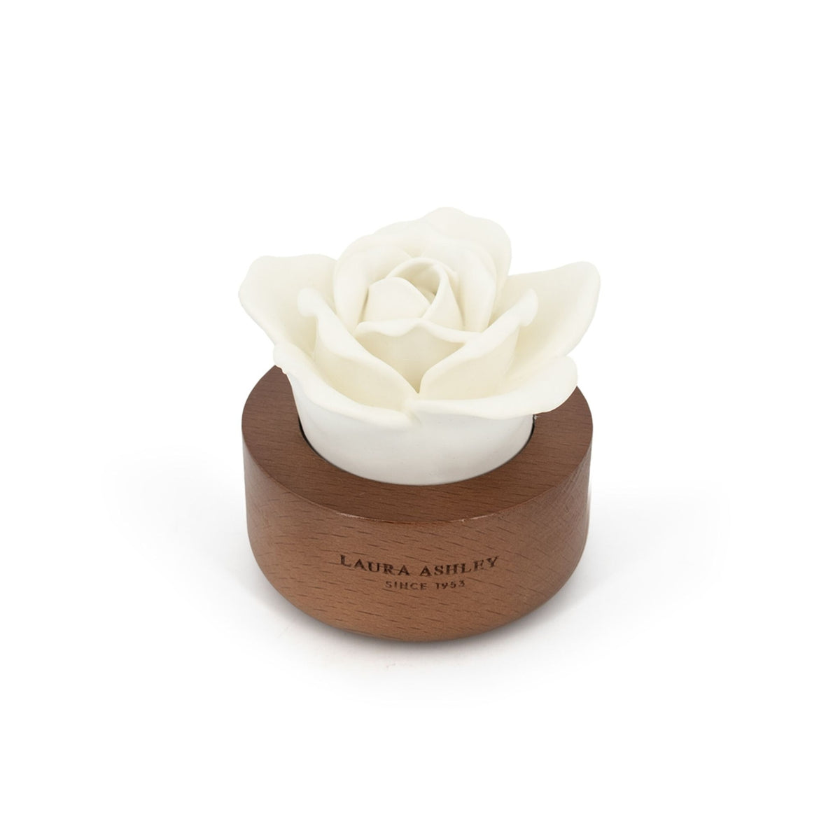Scented Flower Diffuser, Ceramic & Wood, 30-Day Fragrance
