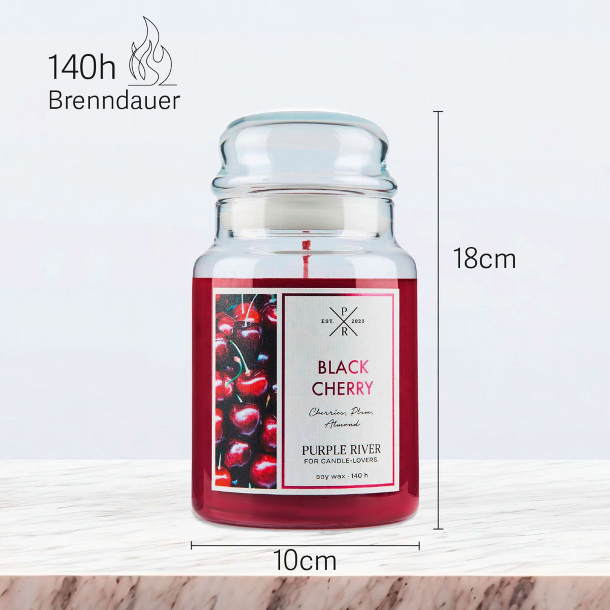 Scented Soy Candle, 140-Hour Burn Time