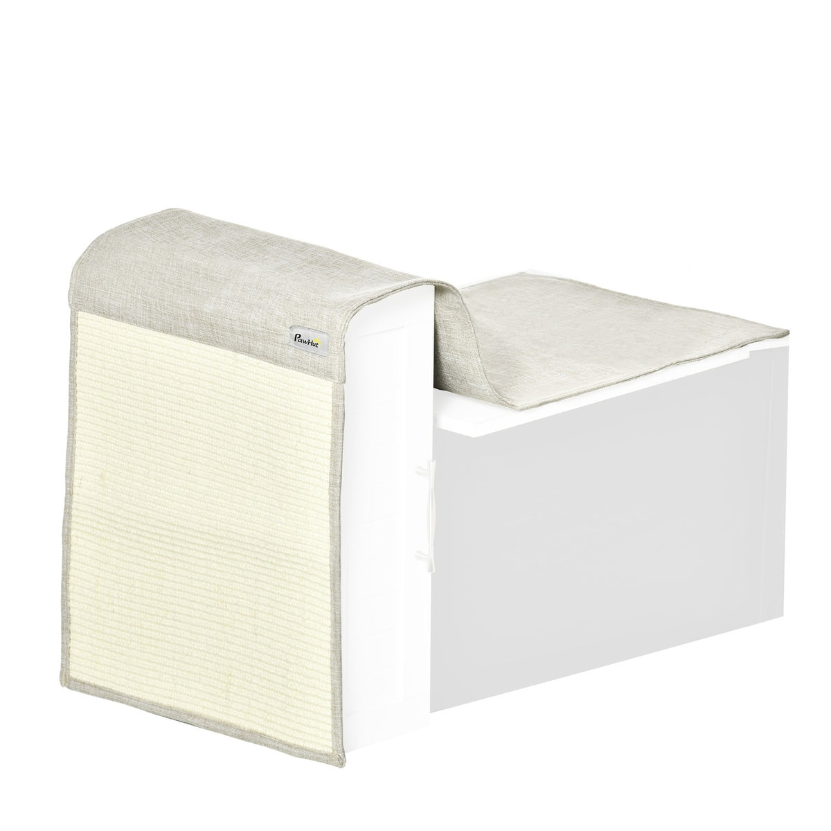 Scratching Mat Set Of 2 Sofa Protection For Cats, Sisal Scratching Mat, Beige + Gray, 130X45X0.3Cm, For Armchair & Couch