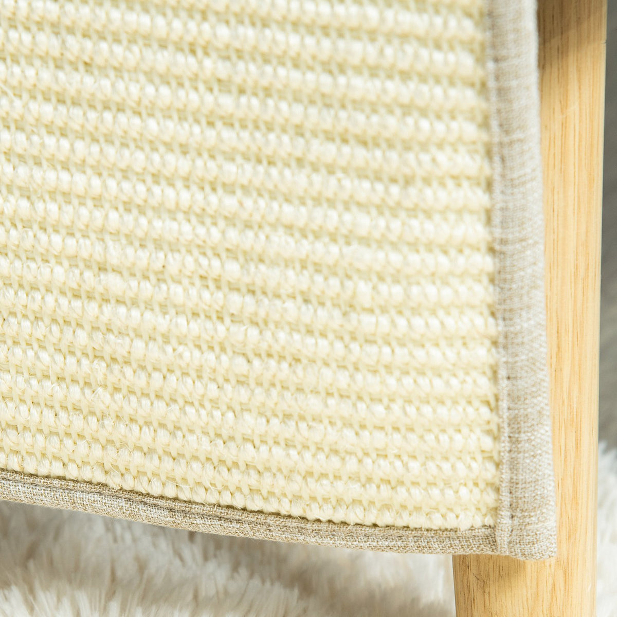 Scratching Mat Set Of 2 Sofa Protection For Cats, Sisal Scratching Mat, Beige + Gray, 130X45X0.3Cm, For Armchair & Couch
