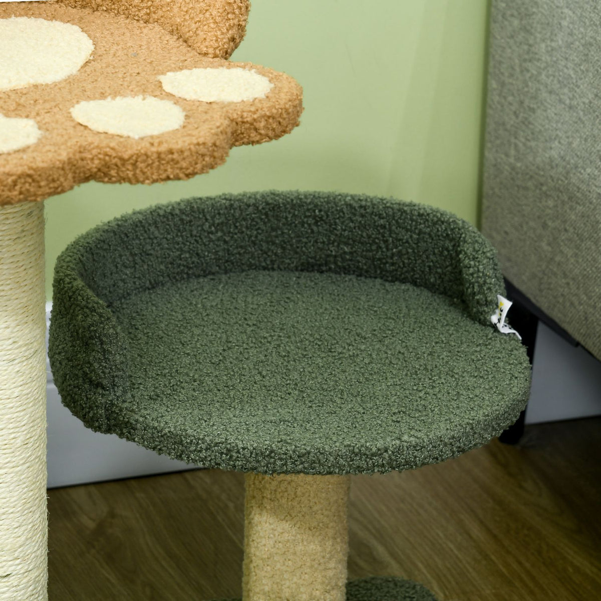 Scratching Post 52 Cm Cat Scratching Post With 2 Levels, Toy Ball, Sisal, For Indoor