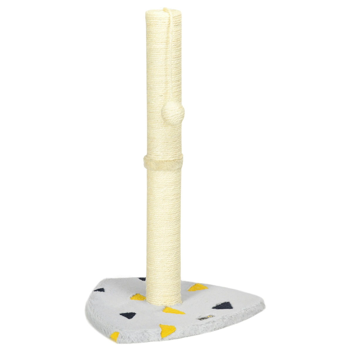 Scratching Post 62Cm Jute Scratching Post With Scratching Ball, In Light Gray + Beige, Ideal For Indoor Use, For Cats