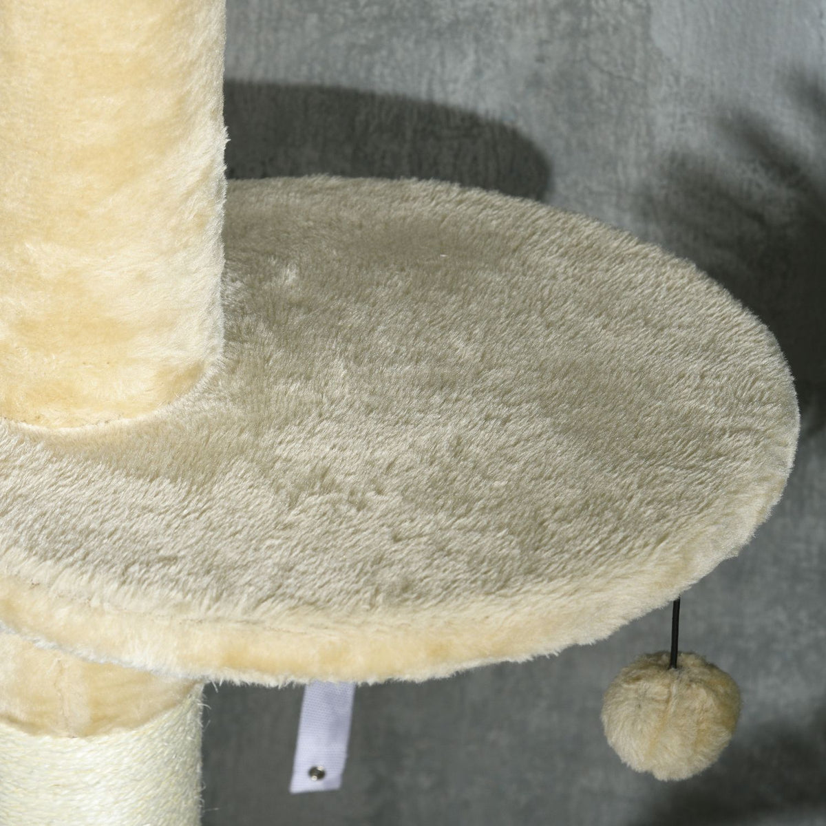 Scratching Post Ceiling High 225-255 Cm With Cat Cave, Play Ball, Hammock, Up To 5 Kg