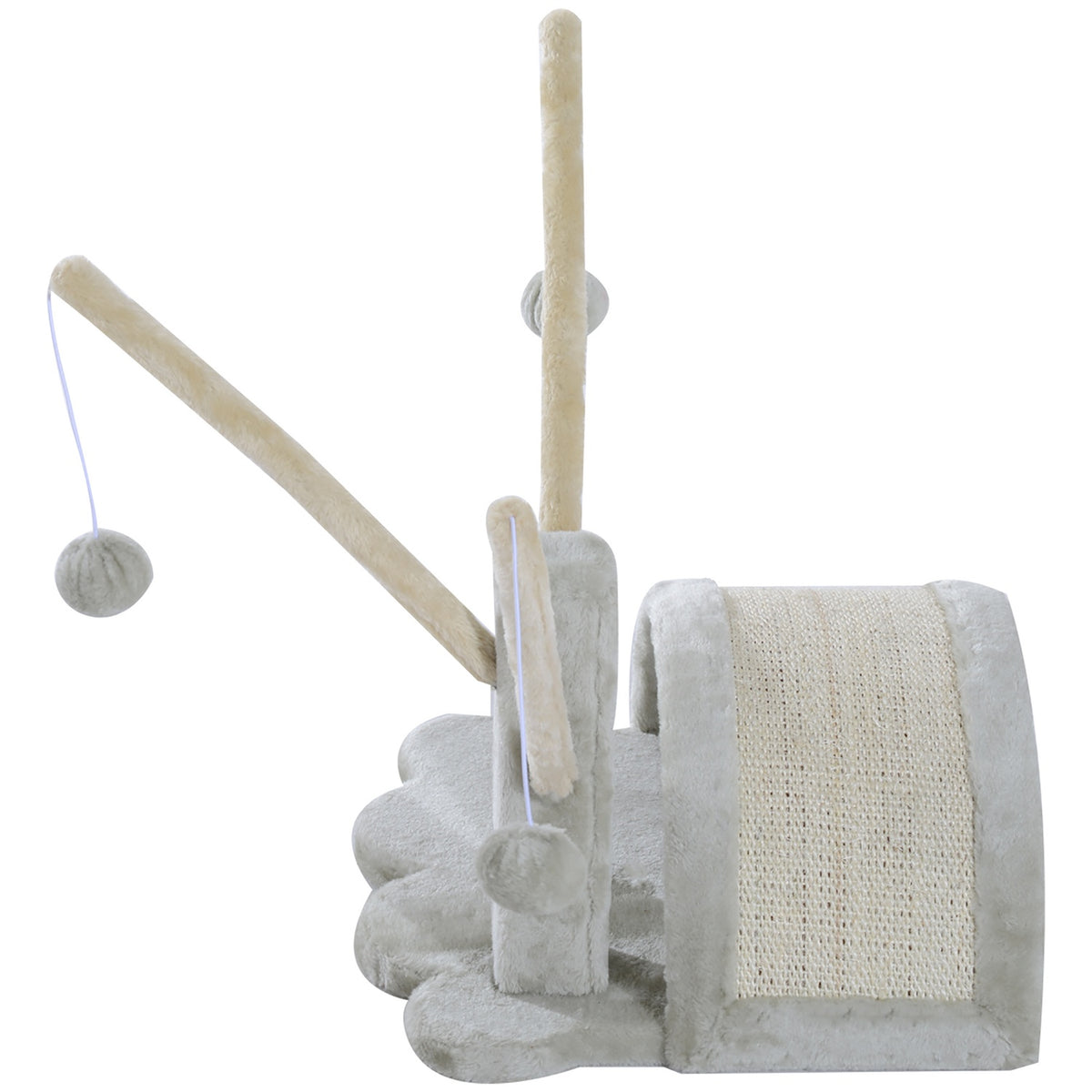 Scratching Post Stable Cat Scratching Post With Sisal, Climbing Tree For Cats, Light Grey