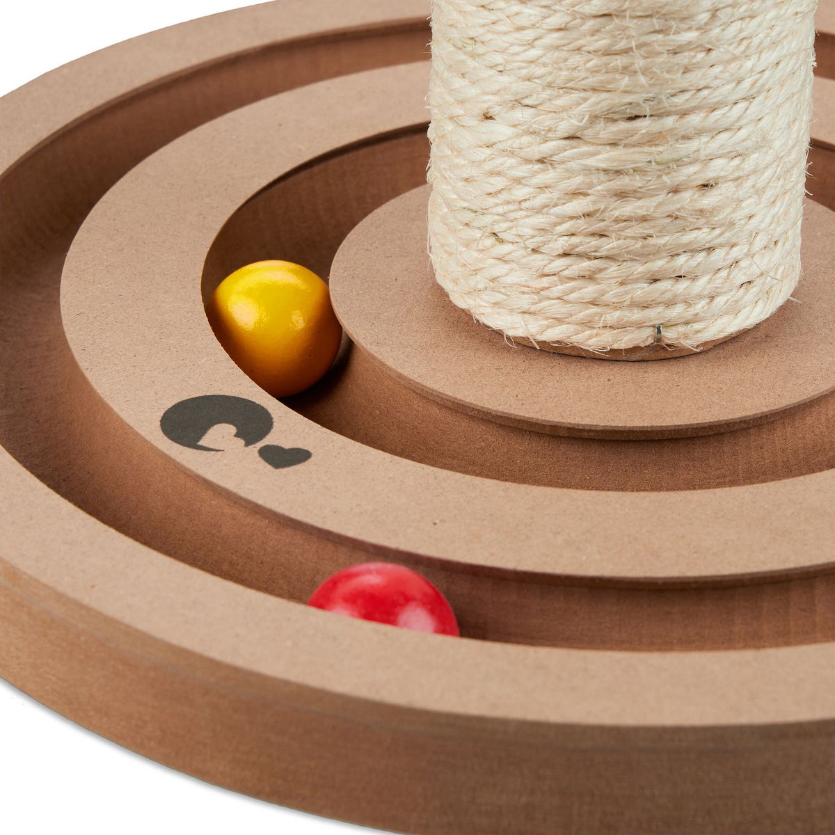 Scratching board with toy