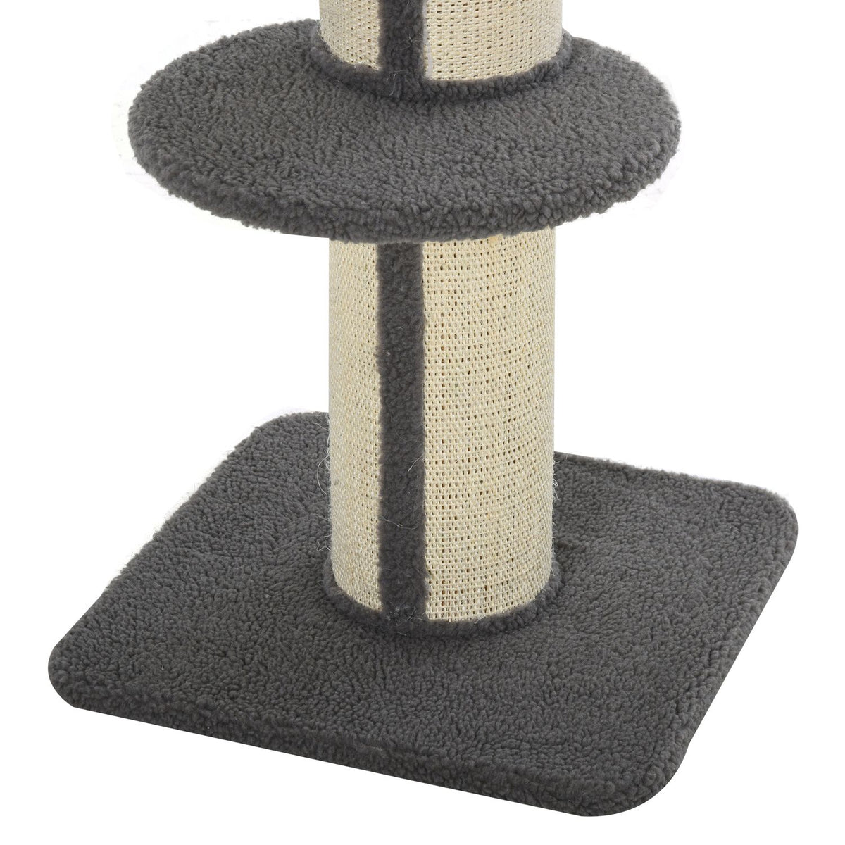 Scratching posts for cats, load capacity 30kg, scratching post with platform, stable, sisal, gray
