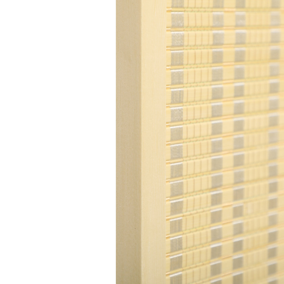 Screen 4-part 180 x 180 cm room divider made of bamboo, foldable privacy screen, room divider for living room, natural