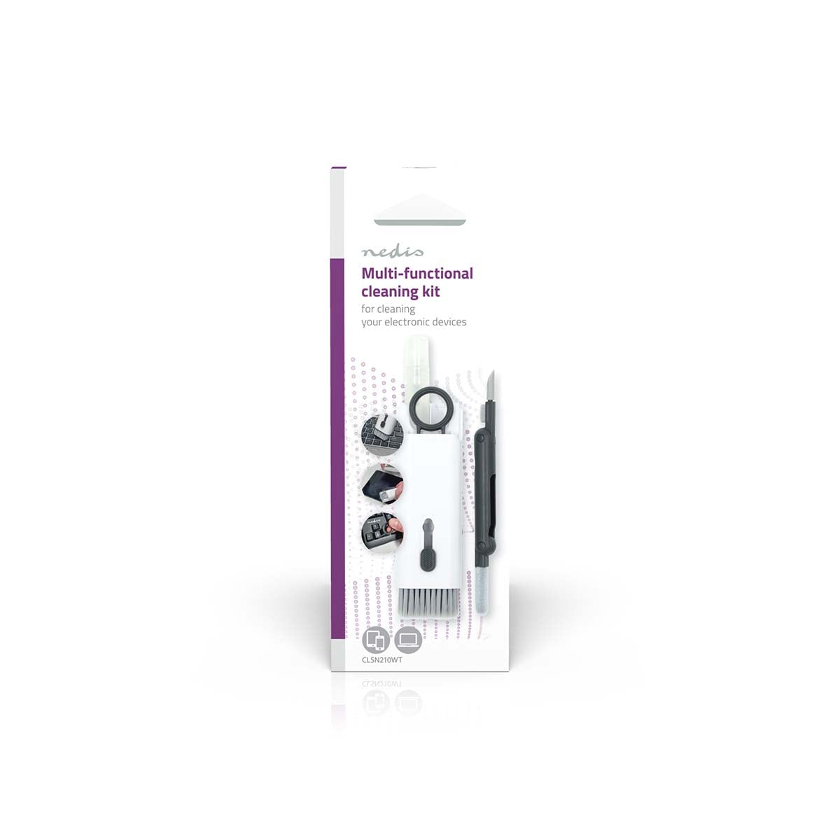 Screen Cleaner | Spray | 5 ml | Keyboard / Mouse / Notebook / Smartphone / Tablet | Wiper included