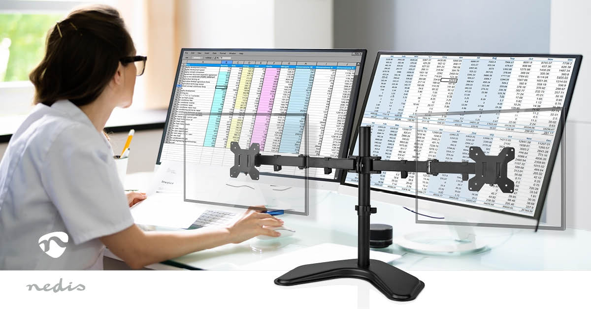 Screen Mount | 2 Screen(s) | 15 - 32 " | 75x75 / 100x100 | Fully adjustable
