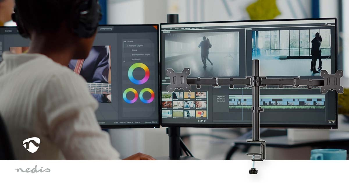 Screen Mount | 2 Screen(s) | 15 - 32 " | 75x75 / 100x100 | Fully adjustable