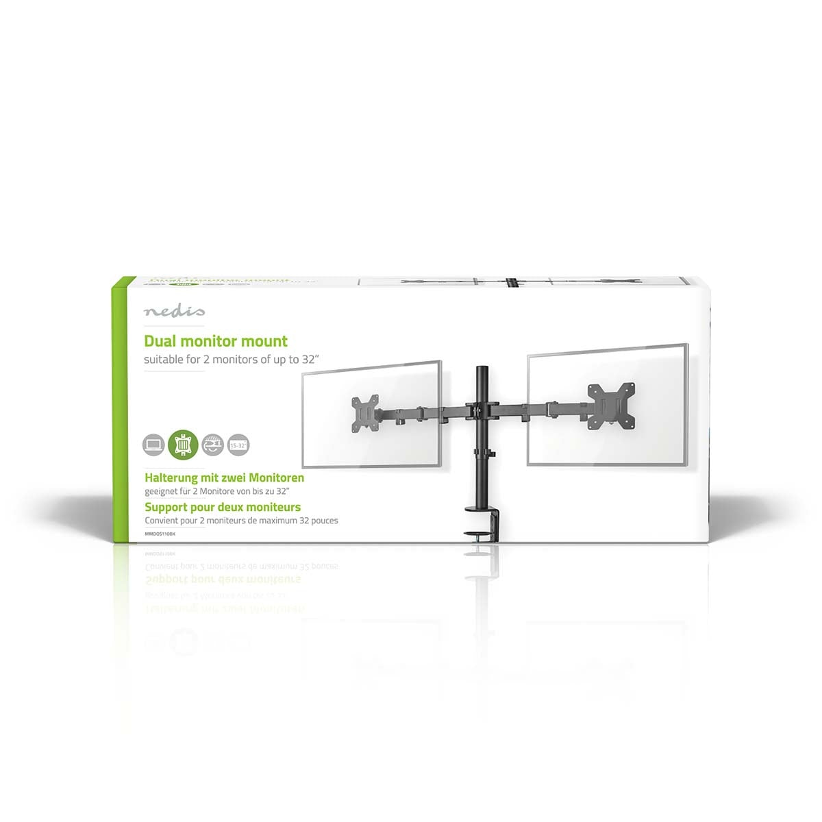 Screen Mount | 2 Screen(s) | 15 - 32 " | 75x75 / 100x100 | Fully adjustable