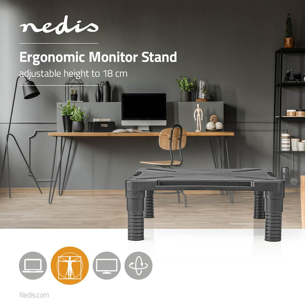 Screen Mount | Ergonomics: Yes | Maximum load capacity: 18 kg | Universal | Adjustable height: Yes