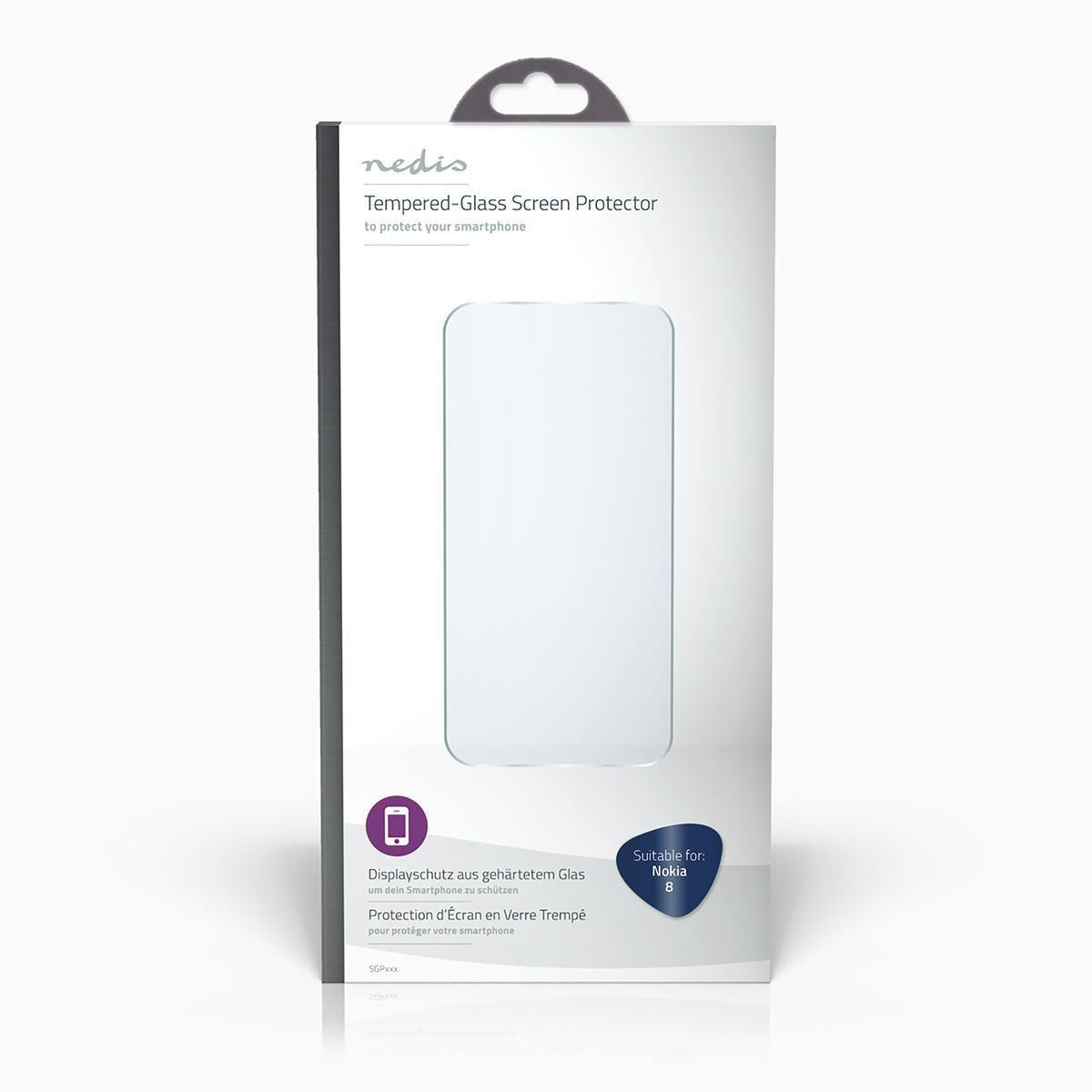 Screen Protector | Used for: Nokia | Nokia 8.1 / 8 (2018) | Cover-friendly | 2.5D Rounded Edge | 9 H