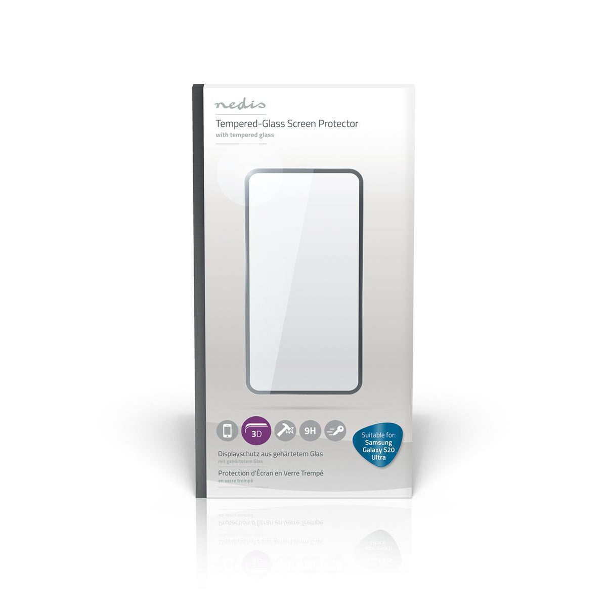 Screen Protector | Used for: Samsung | Samsung Galaxy S20 Ultra | Full coverage safety glass | 3D Curved Edge | 9 H