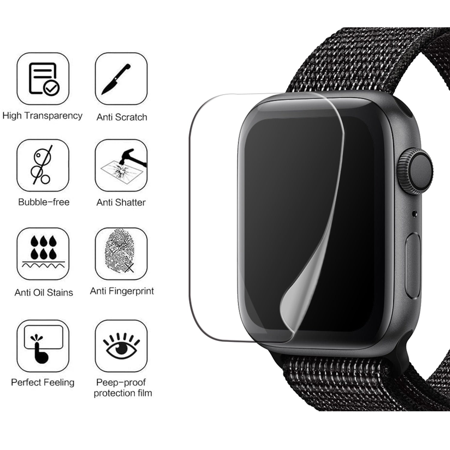 Screen protector Apple watch 3-pack 44mm