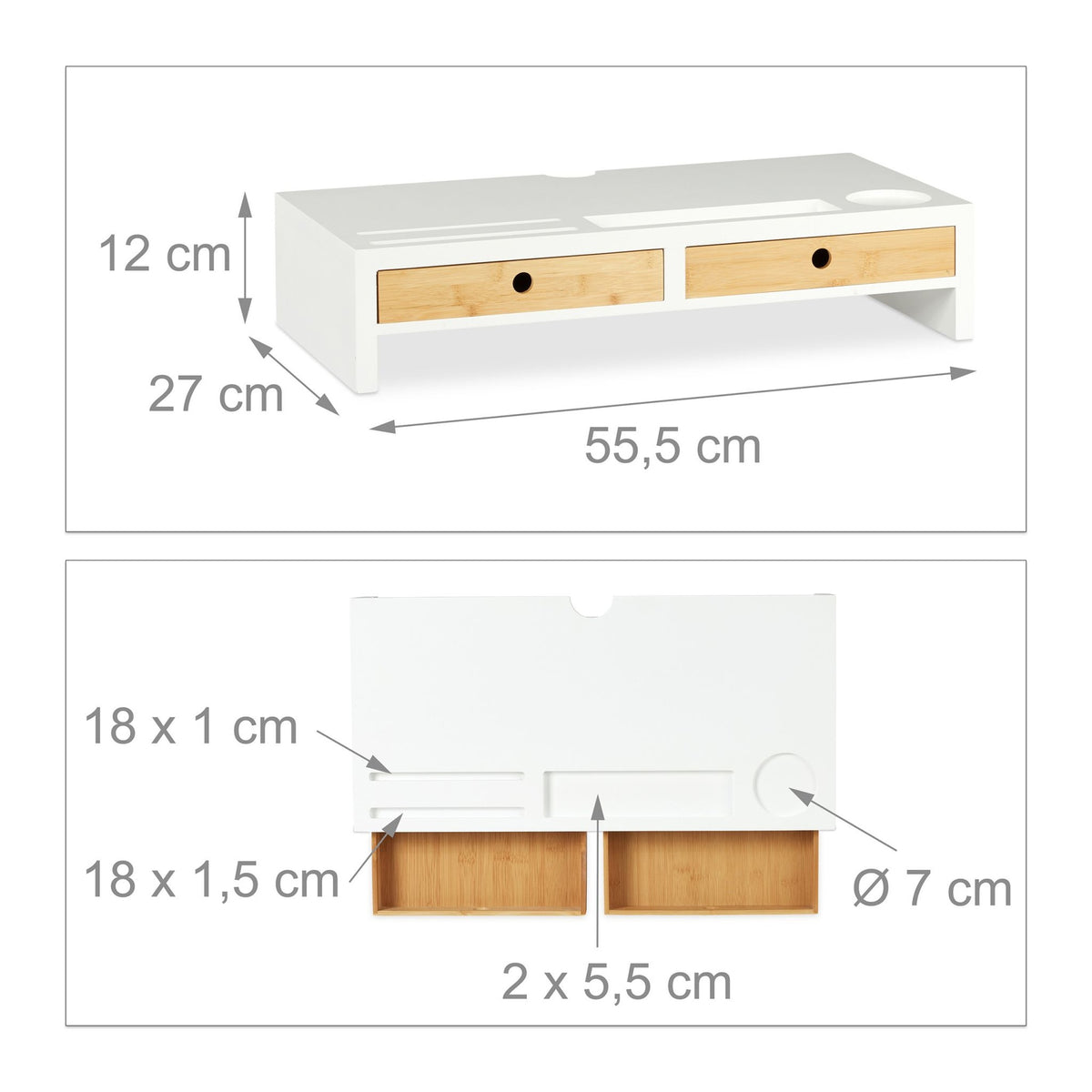 Screen stand with storage