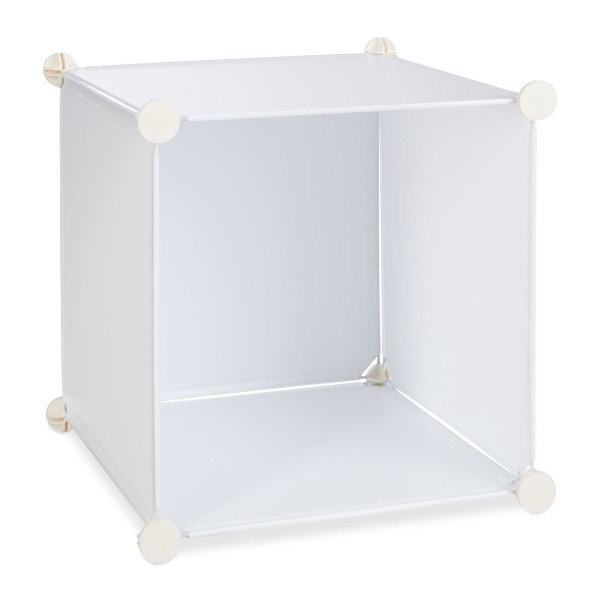 Screwless plastic shelf with 16 compartments