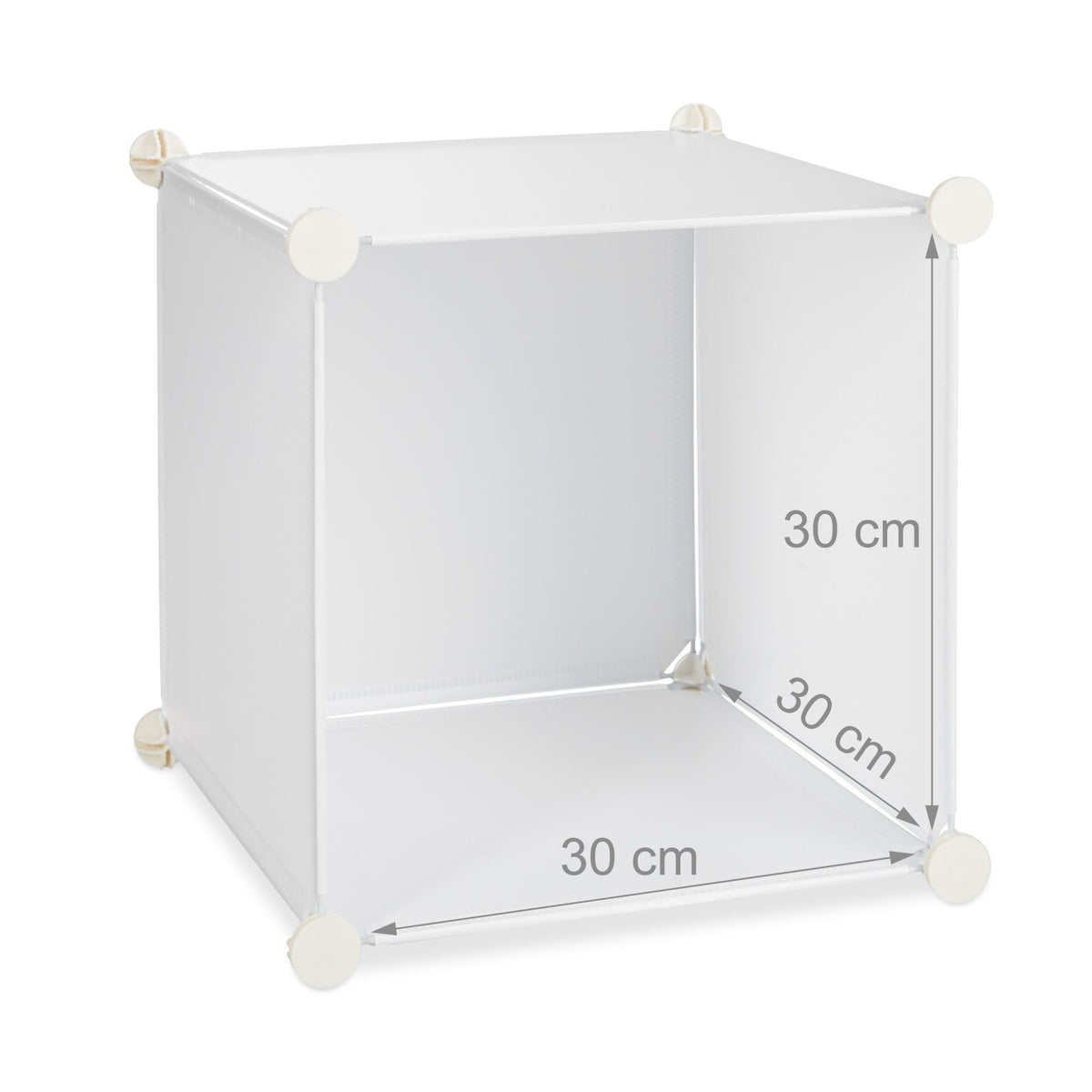 Screwless plastic shelves with 15 compartments